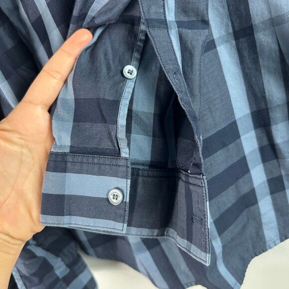 Burberry Brit Blue Nova Tonal Check Women's Top (XL) - Picture 10 of 10